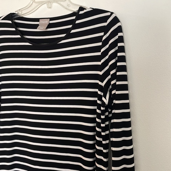 Chicos Long sleeve striped dress - Picture 3 of 3